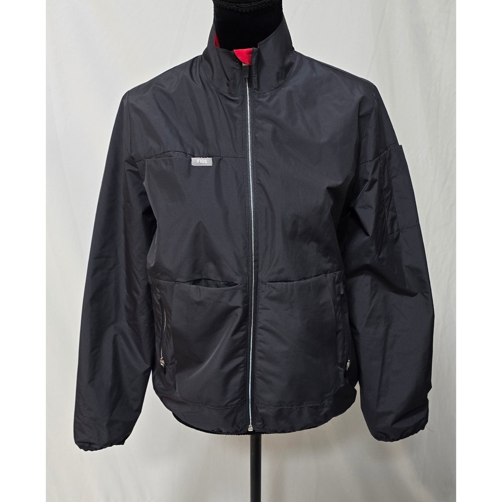 FIGS women S windbreaker scrub jacket gray healthcare nursecore utility gorpcore